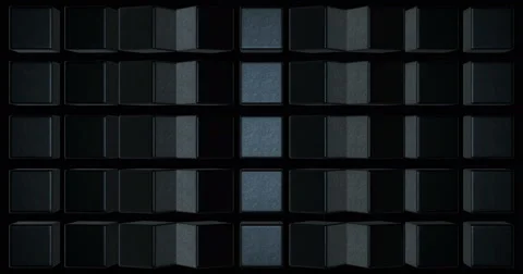 Cubes Row Move Black Mapping 3D Light Stock Footage 59436378