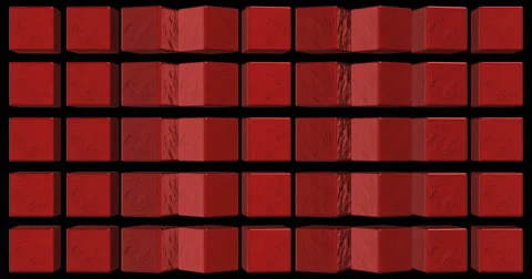 Cubes Row Move Red Mapping 3D Light Video stock 59436524