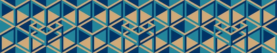 Cubes. Seamless 3d pattern for wrapping. Optical illusions. 스톡 일러스트