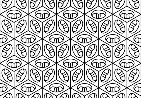 Cubes. Seamless pattern. White background. Optical illusions. Wrapping. Stock Illustration