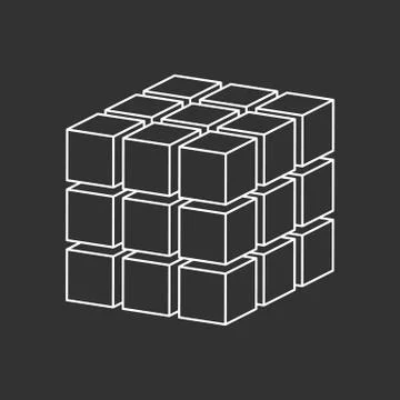 Cubes simple logo concept Stock Illustration