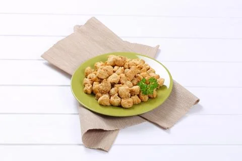 Cubes of soy meat Foto stock