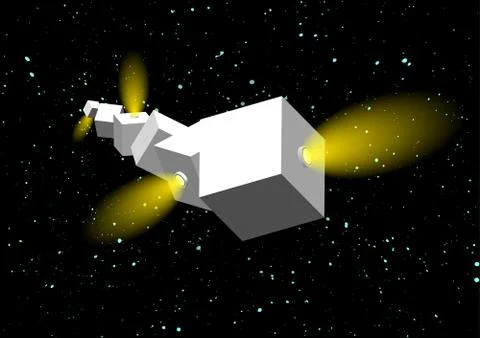 Cubes spaceship イラスト素材