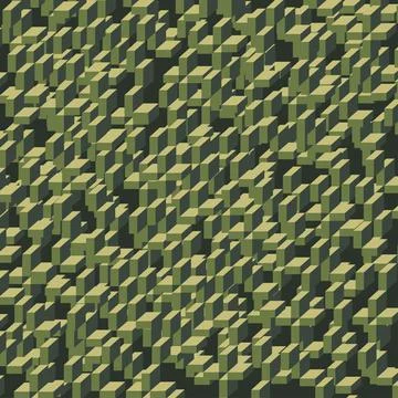 Cubes texture in camouflage colors Stock Illustration