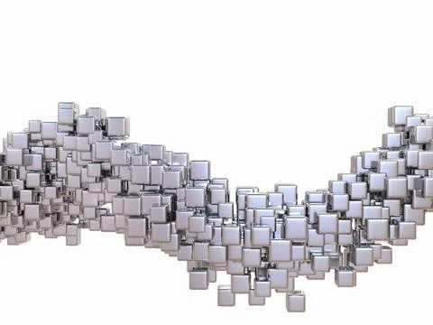 Cubes. Three-dimensional abstract digital cube background. 3d Cubes. Three... Stockfoto's