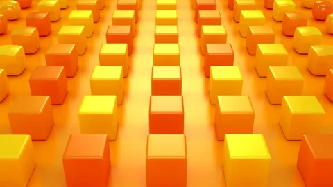 Cubes Transform Into Spheres and Form a Wave Stock Footage 202118314