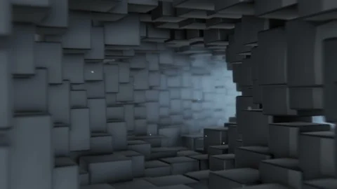 Cubes Tunnel Background Stock Footage 100542423