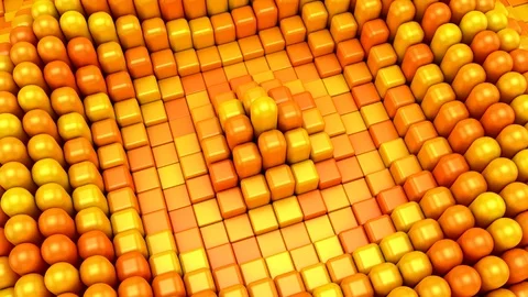 Cubes Turn Into Capsules And Form A Wave Stock Footage 125902369