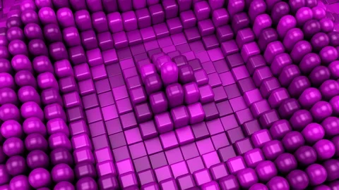 Cubes Turn Into Capsules And Form A Wave Stock Footage 125902570