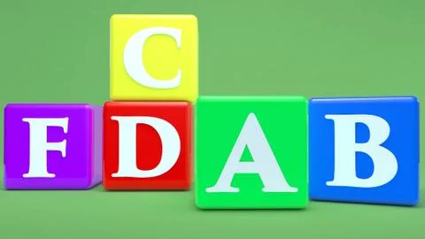 Cubes in various colors with alphabet concept 스톡 일러스트