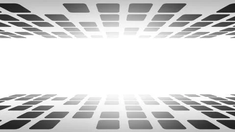 Cubes in virtual empty cyberspace reality room with flare on white background イラスト素材