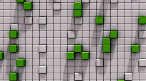 Cubes Wall Extrusion 04 Stock Footage 44781235