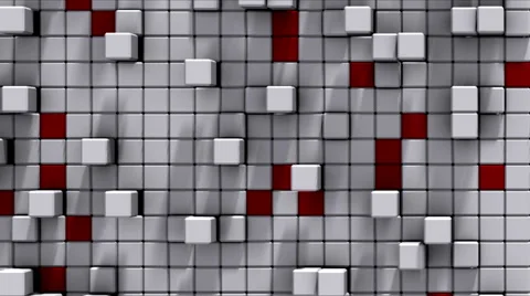 Cubes Wall Extrusion 06 Stock Footage 44781074