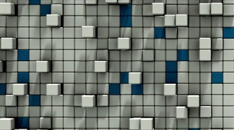 Cubes Wall Extrusion 07 Stock Footage 44780967