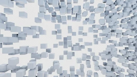 Cubes Wiper Alpha Stock Footage 276392401