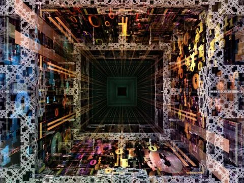 Cubic Abstraction Stock Illustration