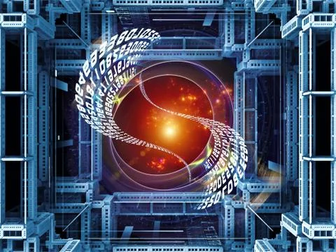 Cubic Abstraction Stock Illustration