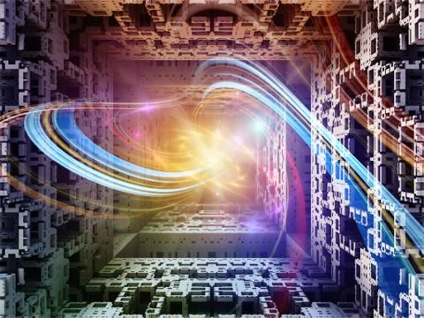 Cubic Abstraction Stock Illustration