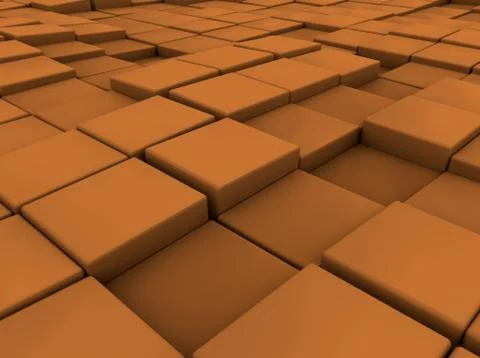 Cubic Amber Waves Stock Illustration