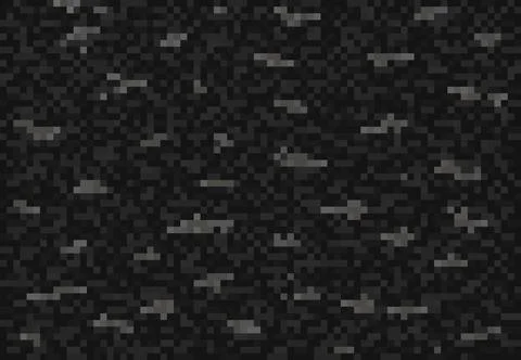Cubic black coal blocks pixel background pattern Stock Illustration