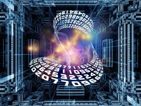 Cubic Composition Stock Illustration