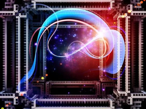 Cubic Composition Illustrazione stock