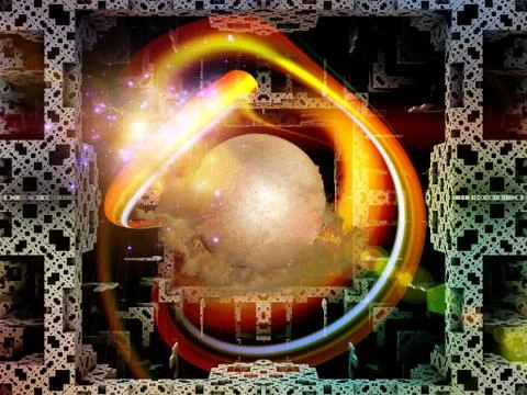 Cubic Composition Illustrazione stock