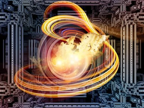 Cubic Composition Stock Illustration