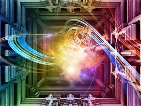 Cubic Composition Illustrazione stock