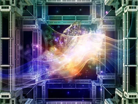 Cubic Connections Illustrazione stock