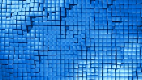 Cubic Dynamic Movement Undulate Blue Animated Background Stock Footage 86978360