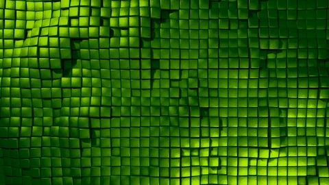 Cubic Dynamic Movement Undulate Green Animated Background Stock Footage 86978398
