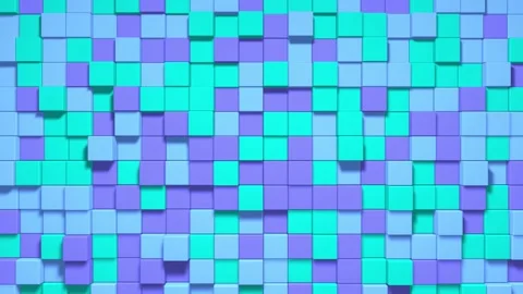 Cubic Dynamic Movement Undulate Green, blue, vivid, purple. Animated Background Video stock 130352241