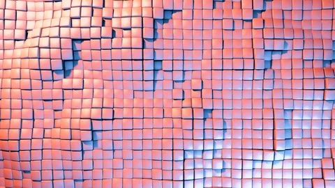 Cubic Dynamic Movement Undulate Pink Animated Background Stock Footage 86978404