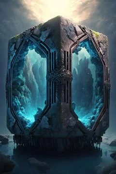 Cubic gate Stock Illustration