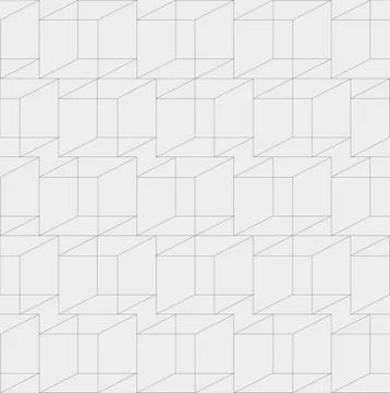 Cubic geometric seamless texture Stock Illustration