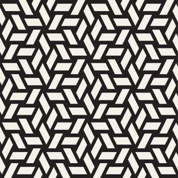 Cubic Grid Tiling Endless Stylish Texture. Abstract Geometric Background De.. Stock Illustration