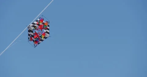 Cubic Kite - Kites of All Kinds And Shapes on International Kite Festival in Stock Footage 54199028