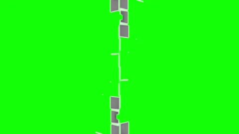 Cubic particles gate with chroma key Stockbeeldmateriaal 198243941