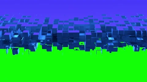 Cubic particles slice the surface Stock Footage 195110284