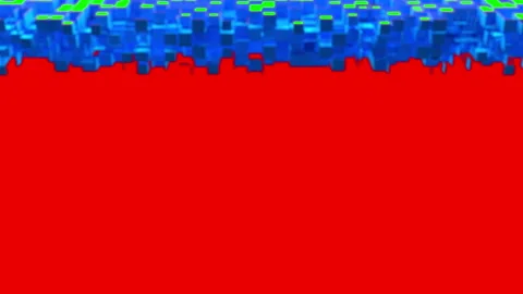 Cubic particles transition with chroma key Stock Footage 198244520