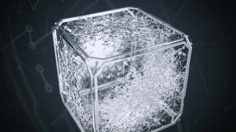 Cubic Quantum Processor 01 Stock Footage 252891406