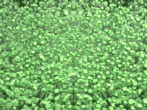Cubic shapes in virtual reality. Abstract background, 3D illustration. Stock-Illustration