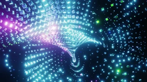 Cubic Tornado 4K Stock Footage 151592570