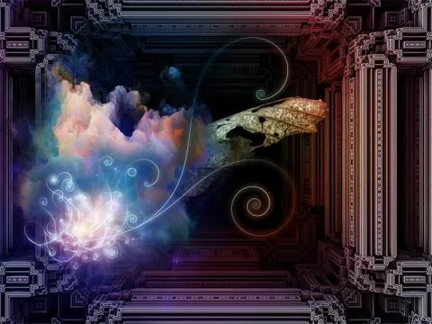 Cubic Visualization Stock Illustration