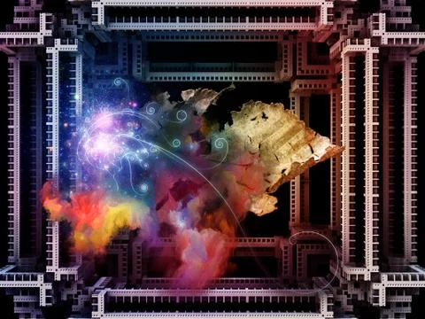 Cubic Visualization Stockillustratie