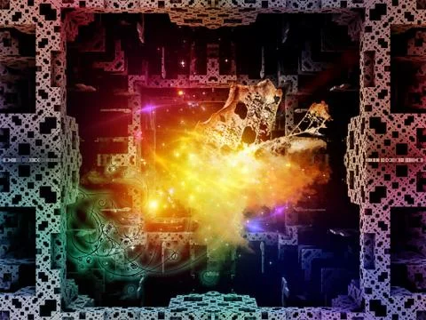 Cubic Visualization Stock Illustration