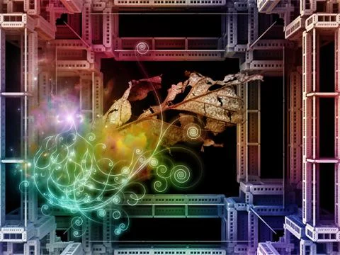 Cubic Visualization Stock Illustration