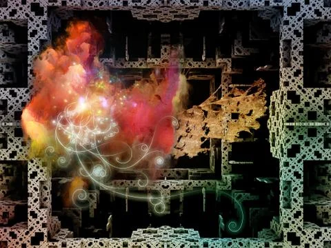 Cubic Visualization Ilustración de archivo