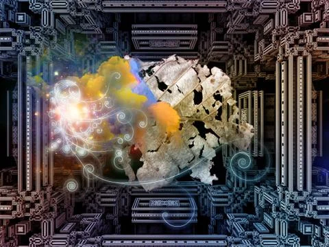 Cubic Visualization 库存插图